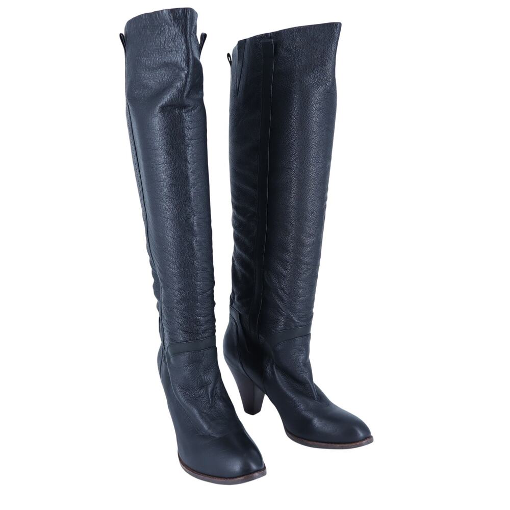 Jeffrey Campbell Leather High Heeled Boots Black Over The Knee Women's 9